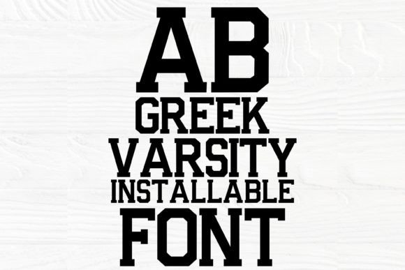 Greek Varsity Font PNG with transparent background - Preview 2