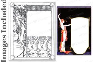 Antique Art Nouveau Clip Art Frames V2 Graphic by Shawnna's Designs ...
