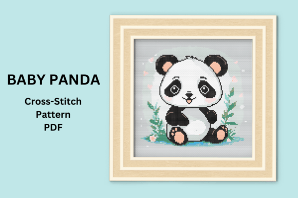 Baby Panda Cross Stitch Pattern