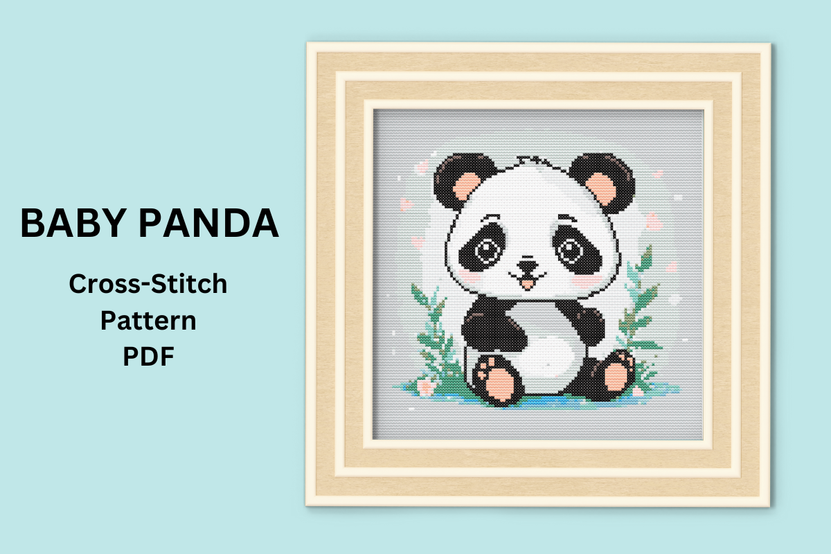 Baby Panda Cross Stitch Pattern