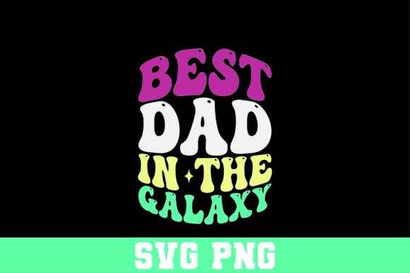 Best Dad in the Galaxy Retro 70s Design