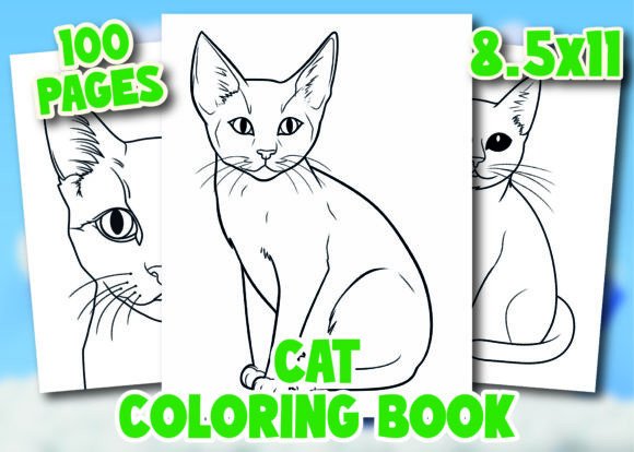 100 Cat Coloring Pages for Kids
