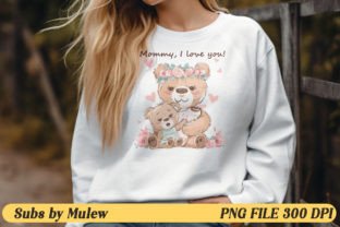 Cute Mother & Baby Bear Sublimation Graphic by Mulew · Creative Fabrica