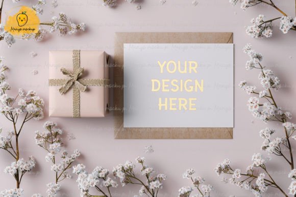 Editable Boho Thank You Cards Graphic Invitations & Greeting Cards By MangoMockup