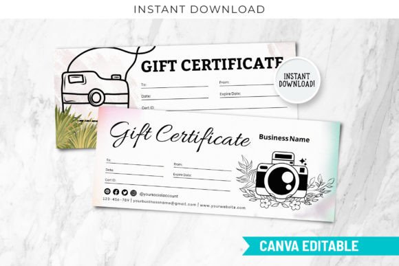 Editable Canva Photography Gift Voucher