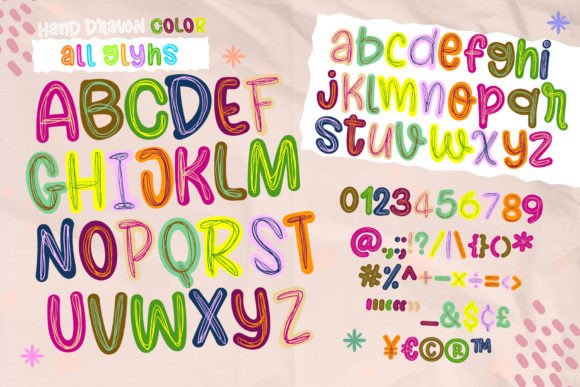 Hand Drawn Color Font - Preview 6