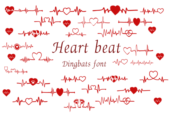 Heart Beat Dingbats Font By Nongyao