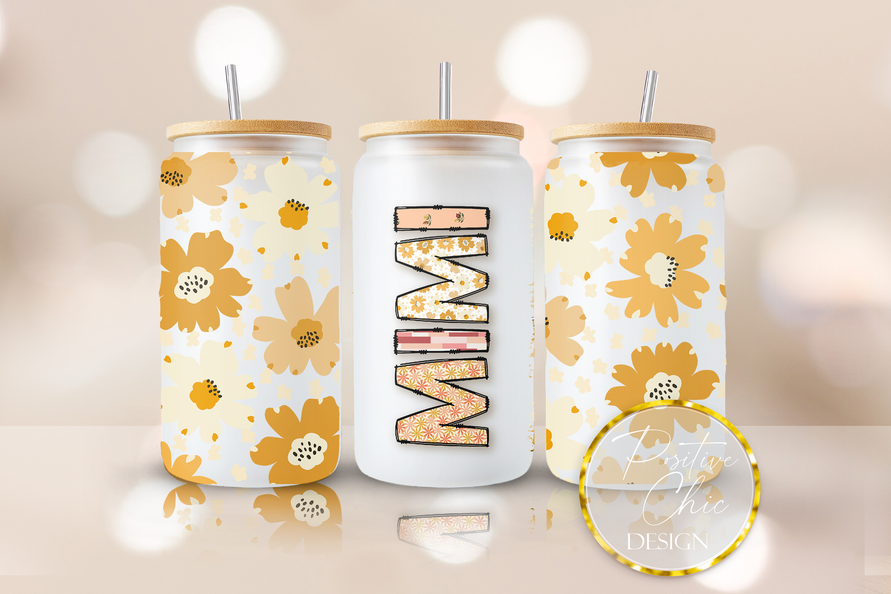 Mimi Libbey Can Glass Floral UVDTF Wrap Graphic by PositiveChic ...