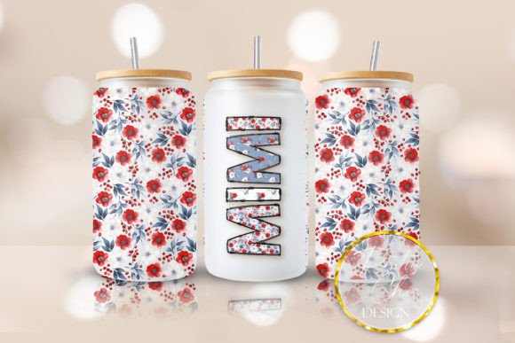 Mother's Day Libbey Can Glass Wrap Bundle Bundle · Creative Fabrica