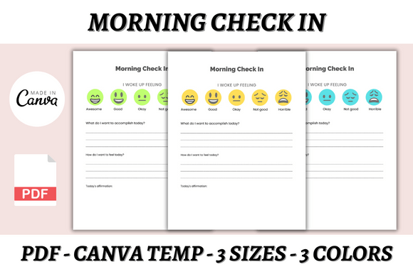 Morning Check in Canva Template