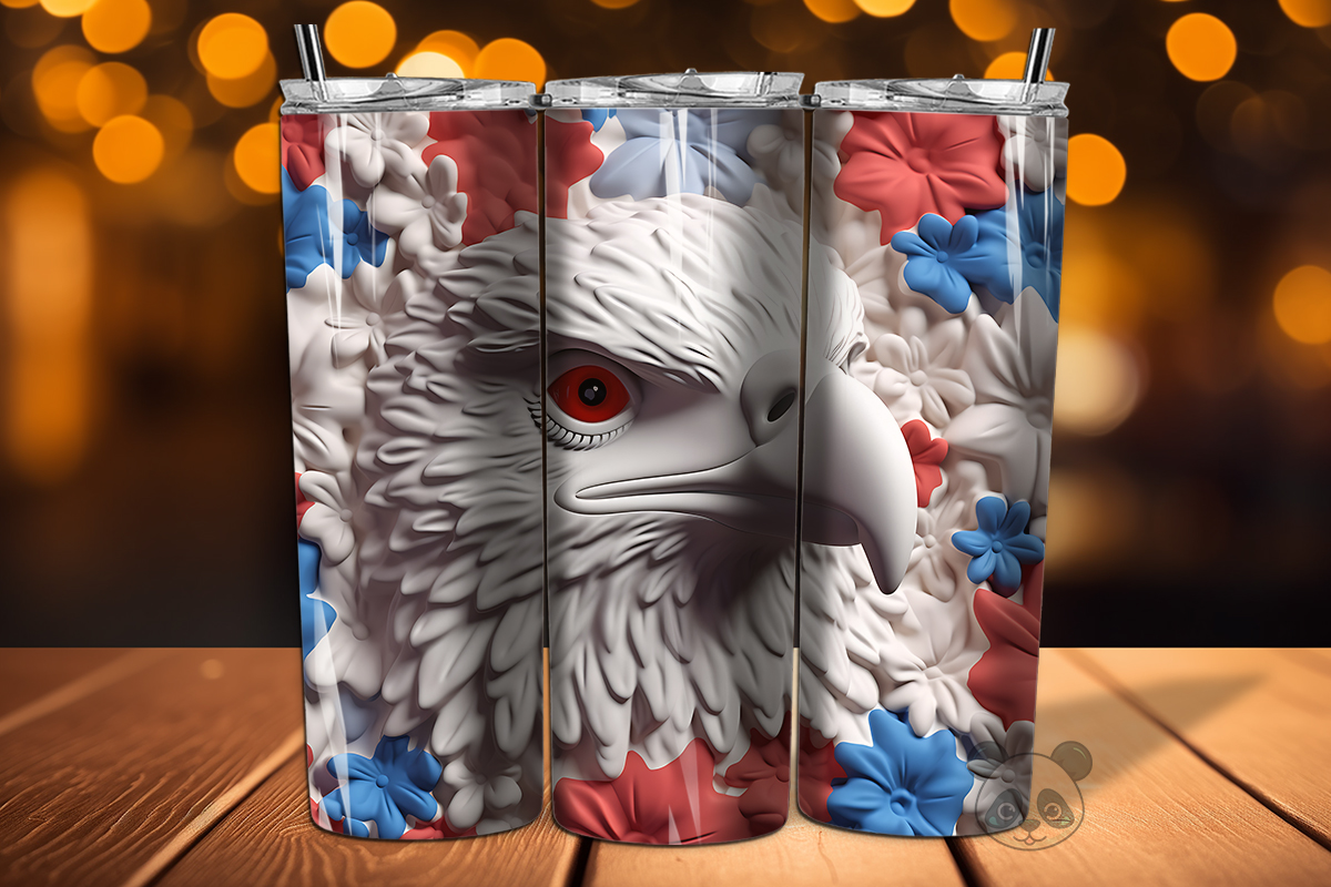 Patriotic Eagle 3D Tumbler Wrap Png 17 Graphic by Pandastic · Creative ...