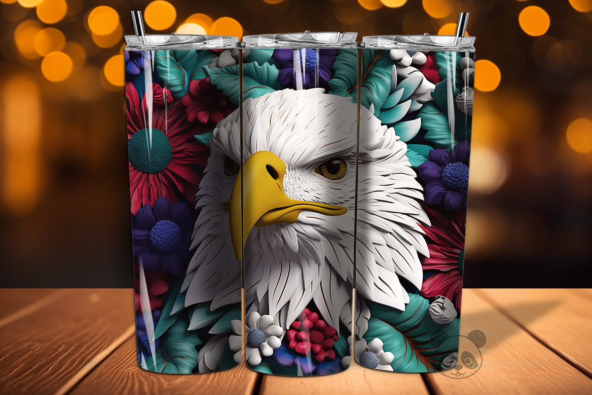 Patriotic Eagle 3D Tumbler Wrap Png 19 Graphic by Pandastic · Creative ...
