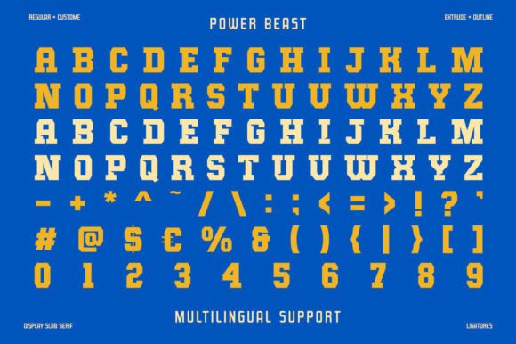 Power Beast Font PNG with transparent background - Preview 6