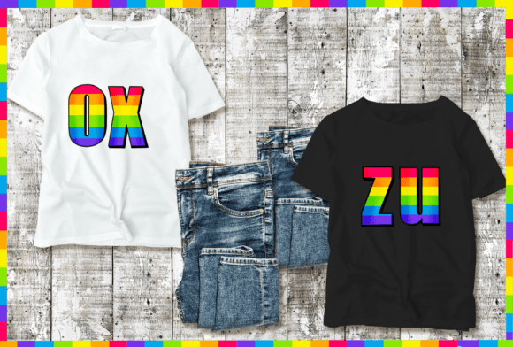 Pride Month Font PNG with transparent background - Preview 4