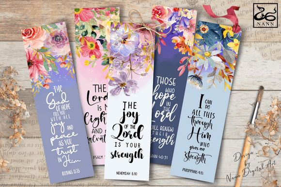 Printable Bible Verse Bookmarks Set #539