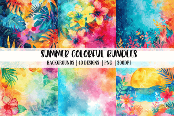 Summer Colorful Background Bundle
