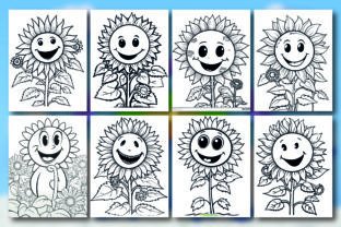 Sunflower Coloring Pages for Kids Graphic by Nisad Design House ...