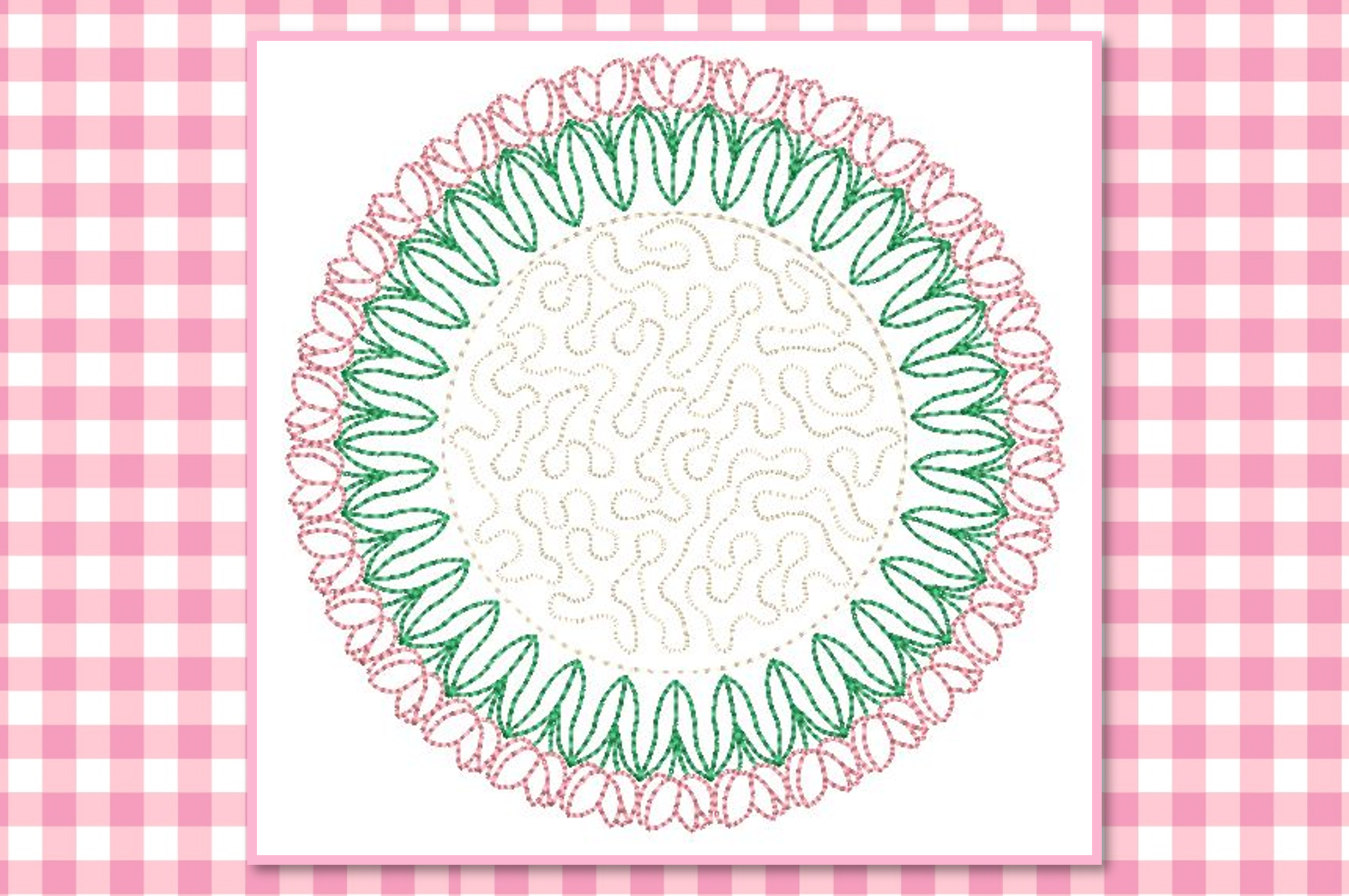 Tulip Coaster-in the Hoop-6x6
