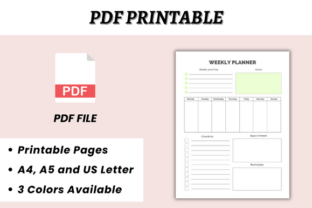 Weekly Planner Canva Template Graphic by DIGITAL PRINT BOX · Creative ...