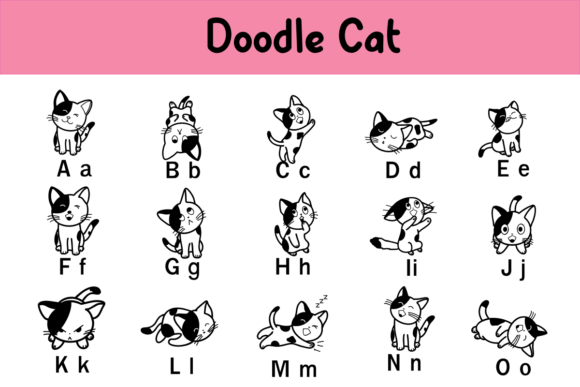 Doodle Cat Font - Preview 1