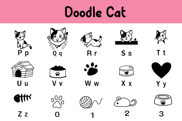 Doodle Cat Font - Preview 2