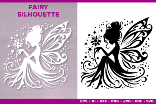 Flower Fairy Silhouette SVG Graphic by julimur · Creative Fabrica