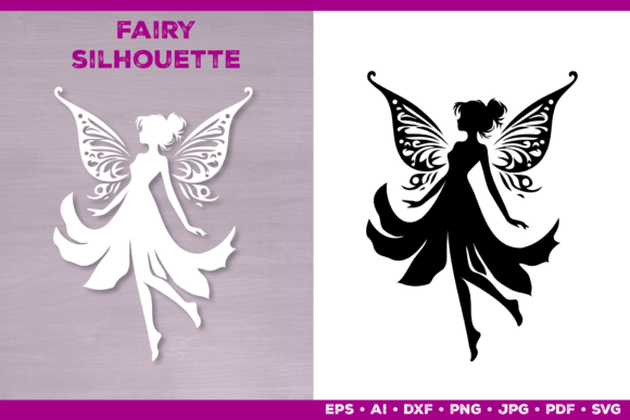Cute Flower Fairy Silhouette SVG Bundle Bundle · Creative Fabrica
