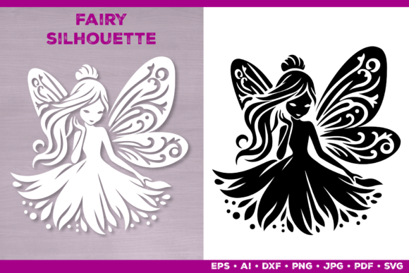 Cute Flower Fairy Silhouette SVG Bundle Bundle · Creative Fabrica