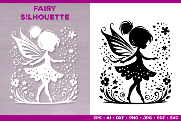 Cute Flower Fairy Silhouette SVG Bundle Bundle · Creative Fabrica