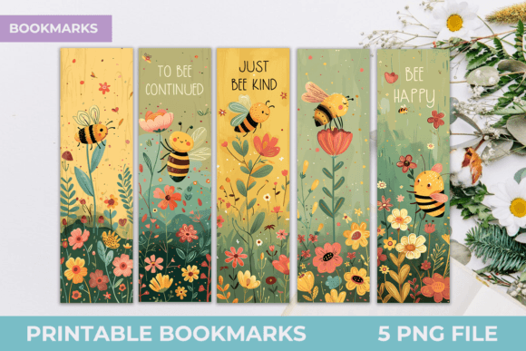 Bee Bookmarks, Printable Bookmark