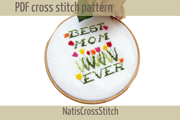 Best Mom Cross Stitch Pattern