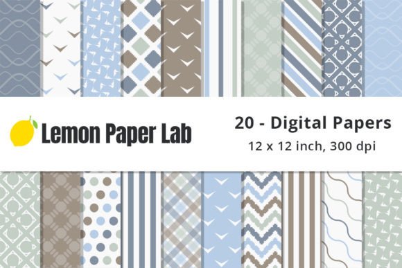 Blue, Brown & Green Geometric Background