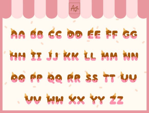 Chocolate Ice Cream Font - Preview 1