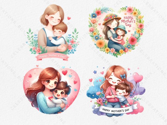 Cute Mom's Day Happy Mothers Day Clipart
