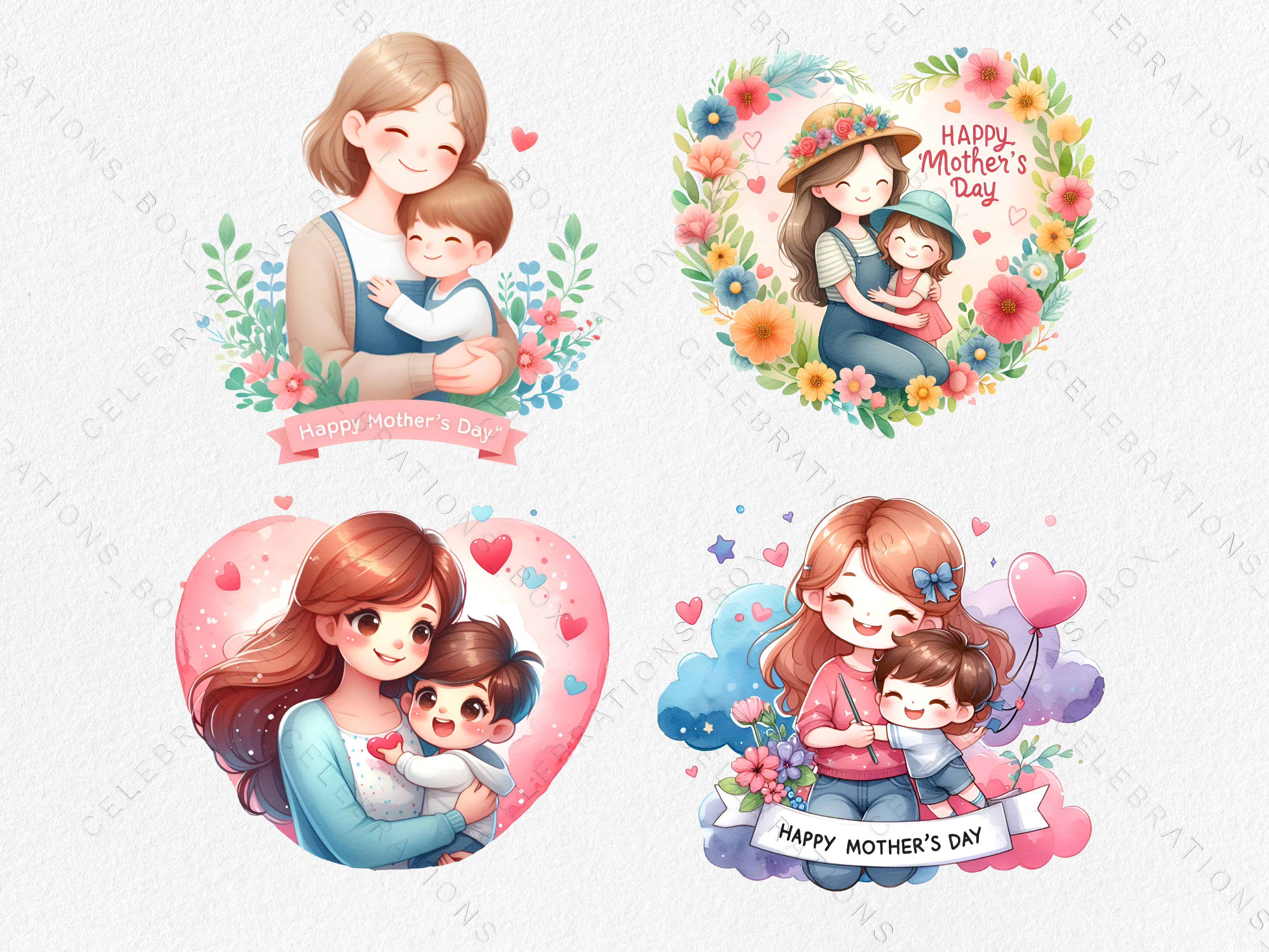 Cute Mom's Day Happy Mothers Day Clipart