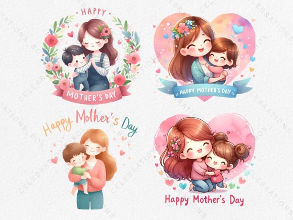 Cute Mom's Day Happy Mothers Day Clipart