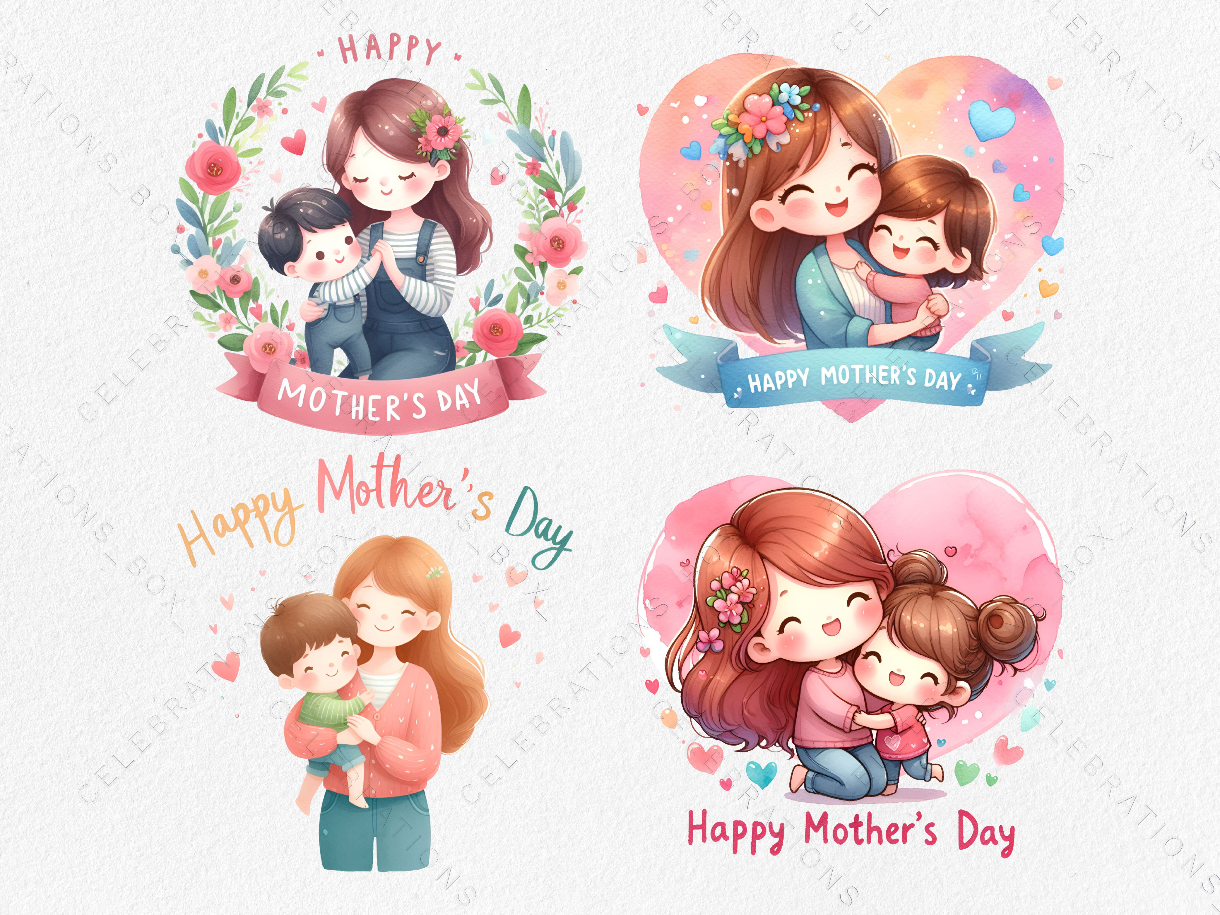 Cute Mom's Day Happy Mothers Day Clipart