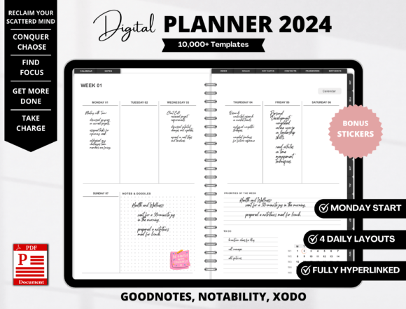 Digital Planner 2024 for Ipad, GoodNotes