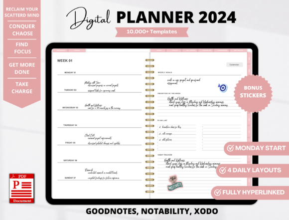 Digital Planner 2024 for Ipad, GoodNotes