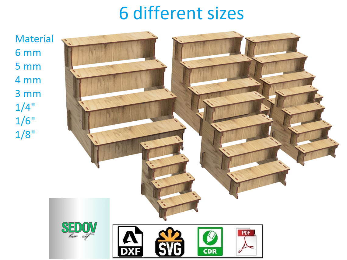 Laser Cut Retail Display Stand Shelf Set