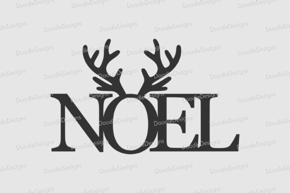 NOEL with Antlers SVG | Christmas SVG