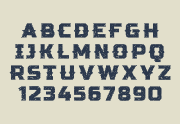 Old Vintage Font PNG with transparent background - Preview 2