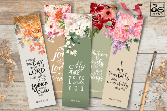 Printable Bible Verse Bookmarks Set #297
