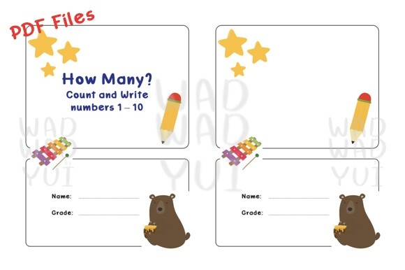 Worksheets for Counting and Addition Graphic by sorawadee · Creative ...