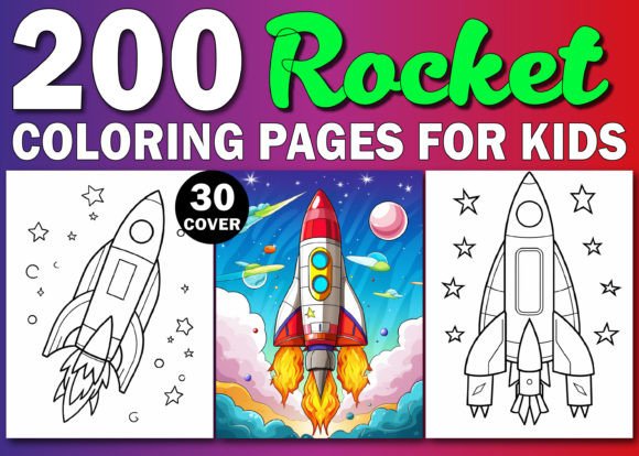 200 Rocket Kids Coloring Pages for - KDP