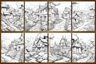 300 Village Scene Coloring Pages for KDP Graphic by Asma Store ...