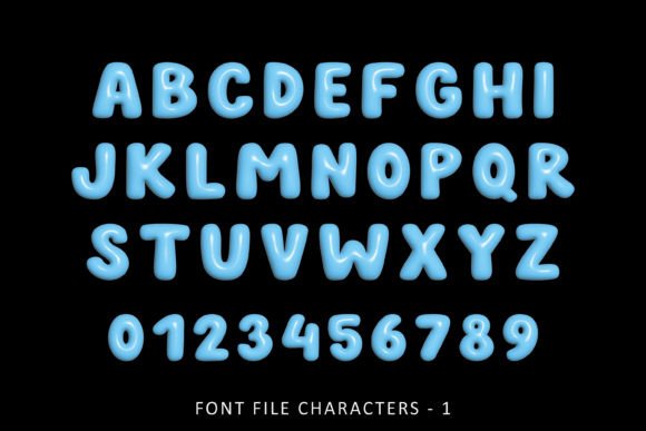 Cute Kids Font PNG with transparent background - Preview 1