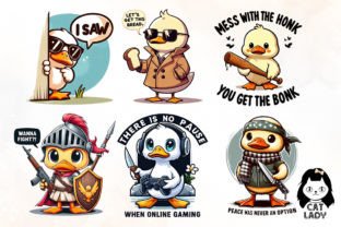 Funny Duck Quotes Sublimation Clipart Graphic by Cat Lady · Creative ...