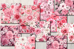 Pastel Pink Floral Digital Paper Graphic by craftsmaker · Creative Fabrica