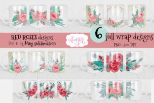 Red Roses Mug Wraps Bundle Sublimation Graphic by Amorclipart ...